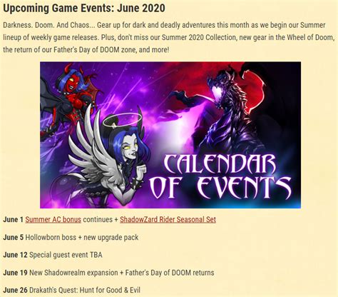aqw calendar of events.